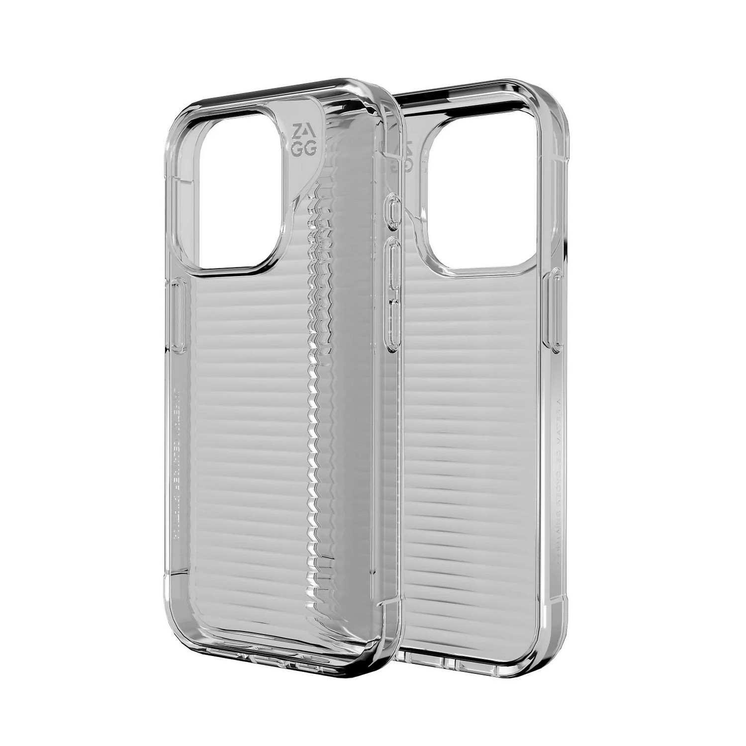 Coque transparente pour iPhone 14 Pro, montrant ses côtés.