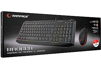 RAMPAGE KB-R310 Broker Usb Gökkuşağı Zemin Aydınlatmalı Oyuncu Klavye ve Mouse Set Siyah_4