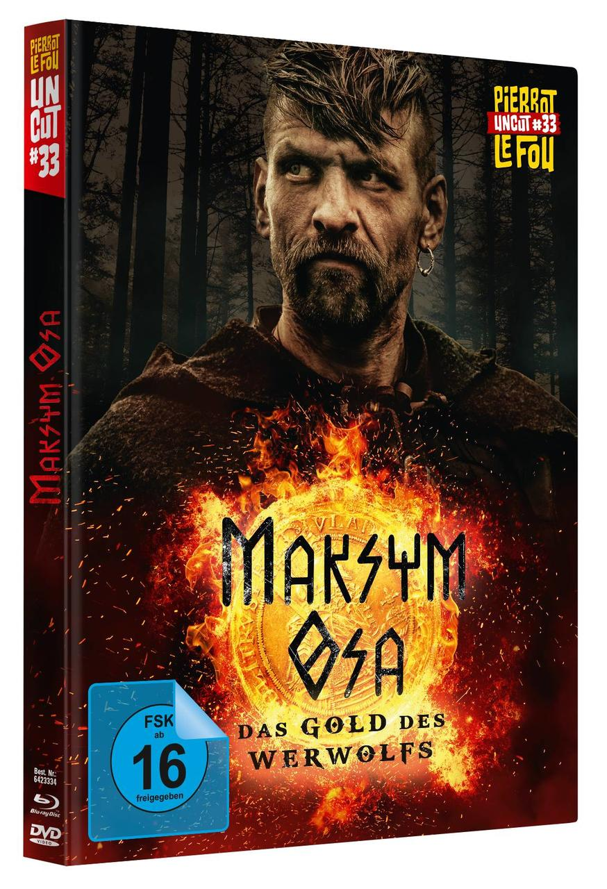 DVD-Cover für Maksym Osa: Das Gold des Werwolfs. Ein Mann mit Bart und der Filmtitel.