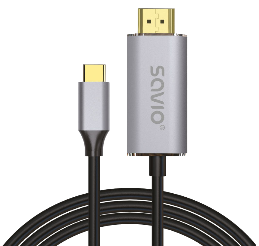 SAVIO USB Type-C - HDMI összekötő kábel, 3.1, 2.0b, max 4K, 1 méter (CL-170)