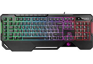 RAMPAGE KB-R121 Crypto Usb RGB Aydınlatmalı Membrane Q Makrolu Gaming Oyuncu Klavye Siyah_1