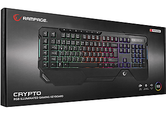 RAMPAGE KB-R121 Crypto Usb RGB Aydınlatmalı Membrane Q Makrolu Gaming Oyuncu Klavye Siyah_6