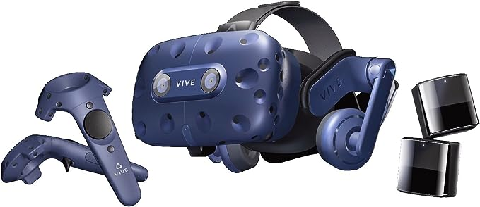 Pack VR - HTC Vive Pro, Pantalla AMOLED, SteamVR 2.0, Auriculares Hi-Res™, Azul