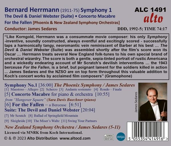 Albumcover mit Text über klassische Musik. Mann im Anzug im Hintergrund. Weißer Hintergrund.