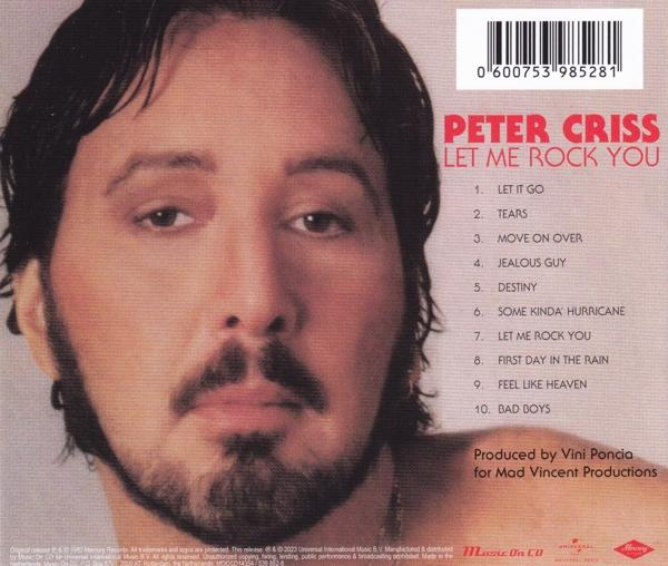 Albumcover mit einem Männergesicht, Songliste und Produktionskrediten. Dunkler Hintergrund.