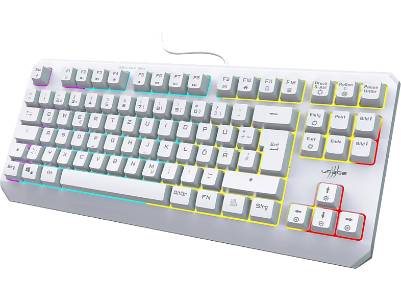 URAGE Exodus 220TKL billentyűzet, RGB, Magyar kiosztás, fehér (217819)