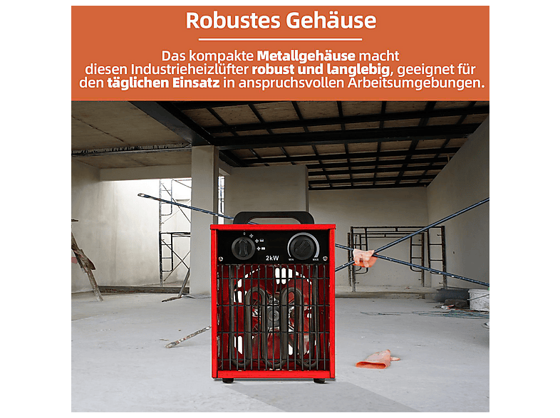 SHX SHX308HEAT2022 Industrie-Heizlüfter (2000 Watt, Raumgröße: 20 m²) — Foto 3 von 5
