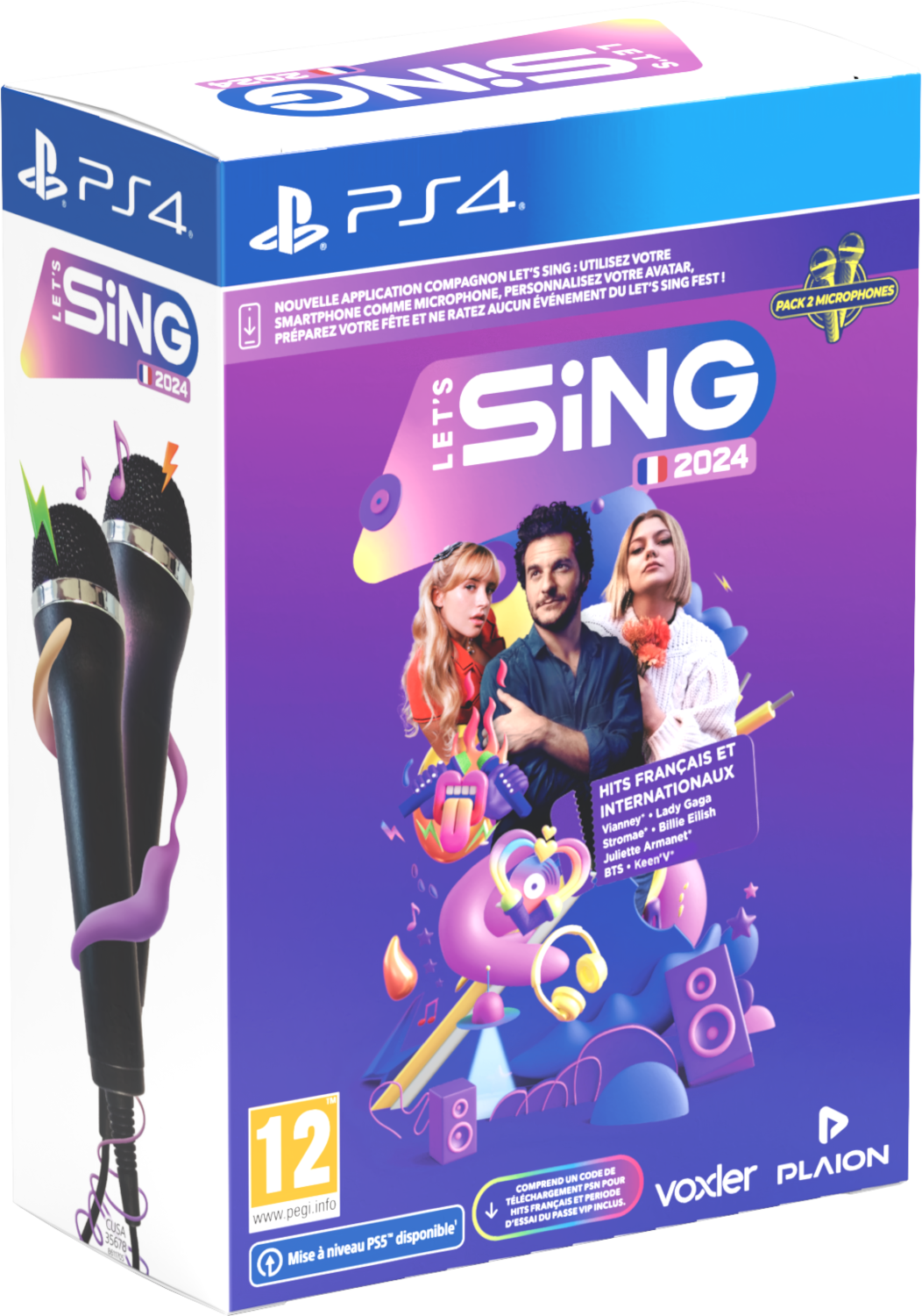 Let's Sing 2024 Hits Français et Internationaux + 2 Micro FR PS4