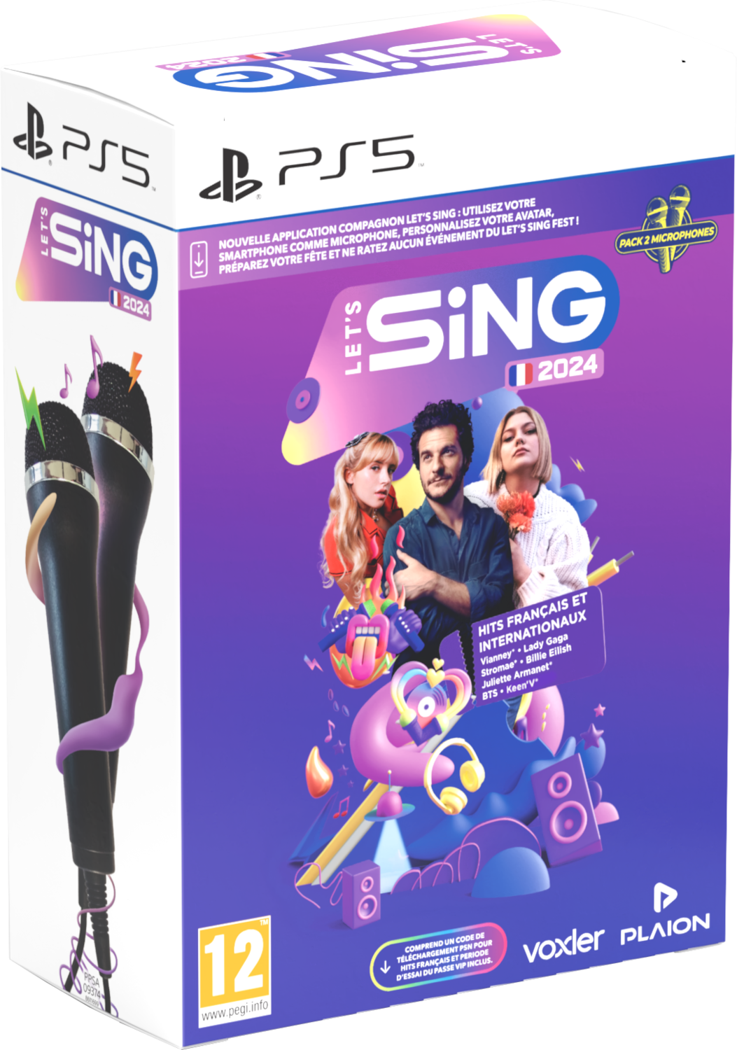 Let's Sing 2024 Hits Français et Internationaux + 2 Micro FR PS5