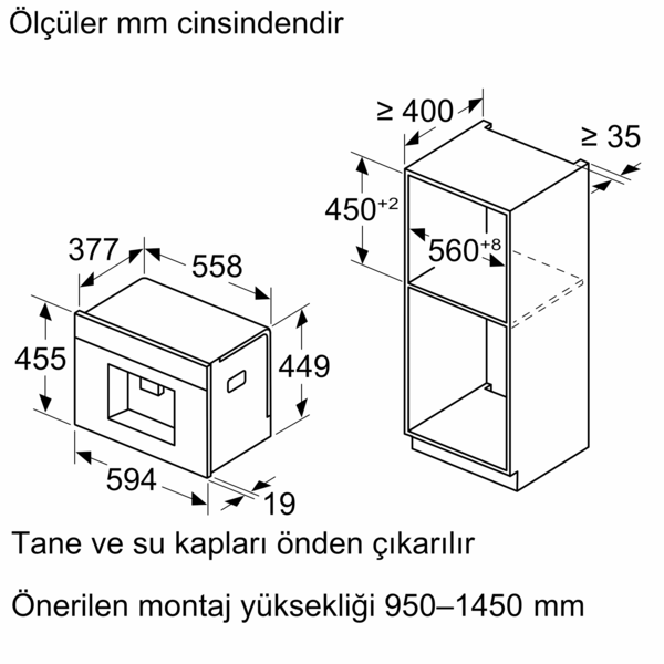 SIEMENS CT718L1B0 Ankastre Full Otomatik Kahve Makinesi
