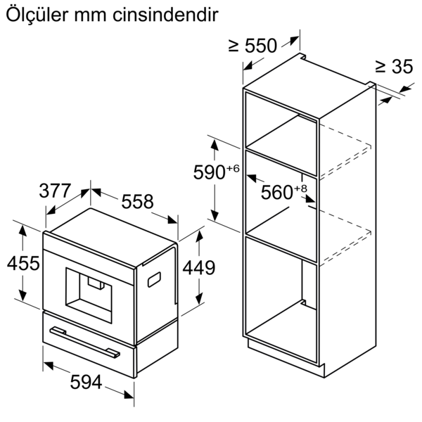 SIEMENS CT718L1B0 Ankastre Full Otomatik Kahve Makinesi