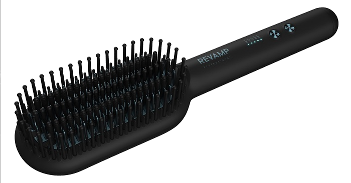REVAMP BR-2000 Progloss Deepform hajformázó, hajegyenesítő kefe, fekete, max 210°C