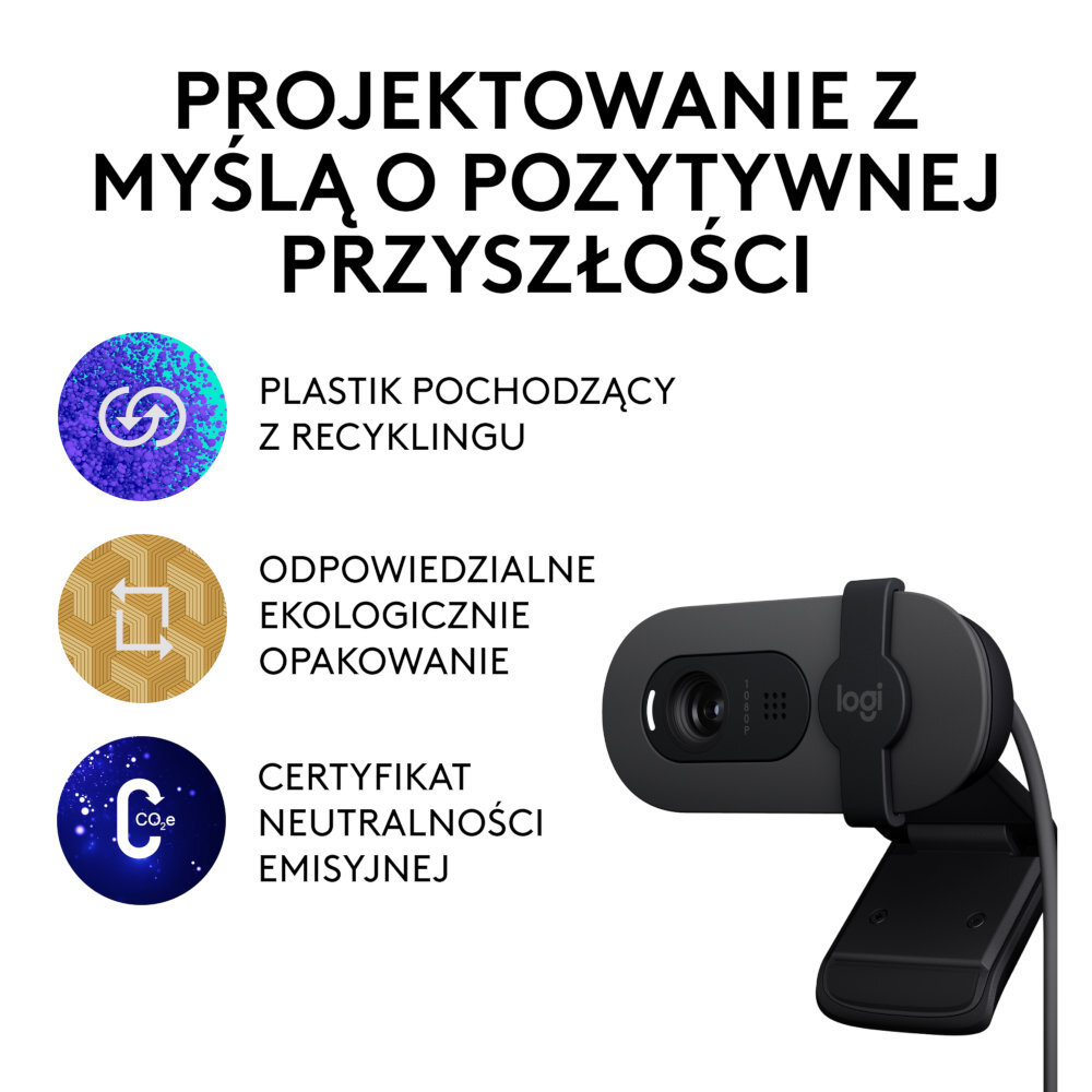 OUTLET - Kamera internetowa LOGITECH Brio 100 Grafitowy 960-001585