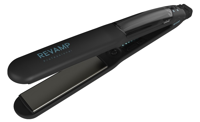 REVAMP ST-1600 Progloss Steam Care Kerámialapos gőzölős hajvasaló, fekete, max 230°C