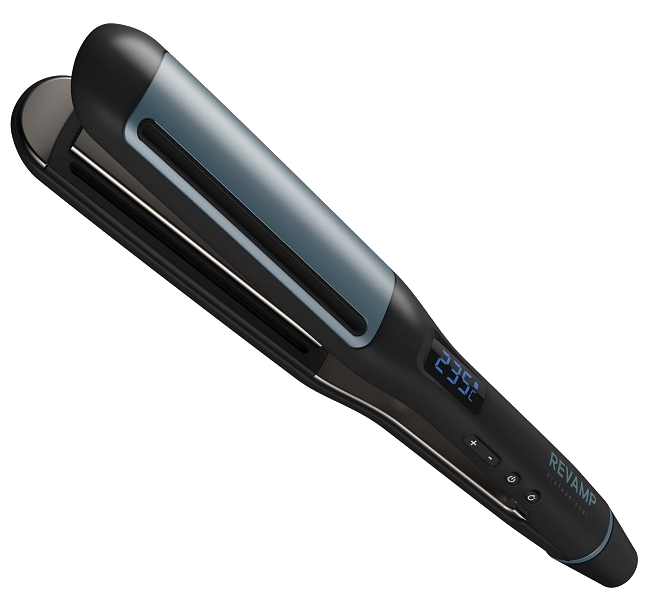 REVAMP ST-1800 Progloss Hydro Protect Ionos kerámia hajvasaló, kék/fekete, max 235°C