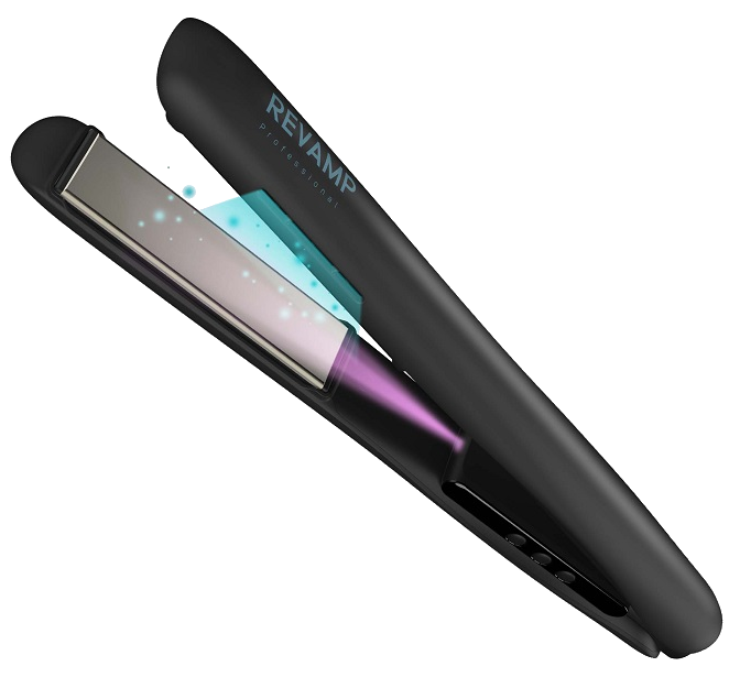 REVAMP ST-1850BK Progloss Ionos Kerámia hajvasaló, fekete, max 210°C