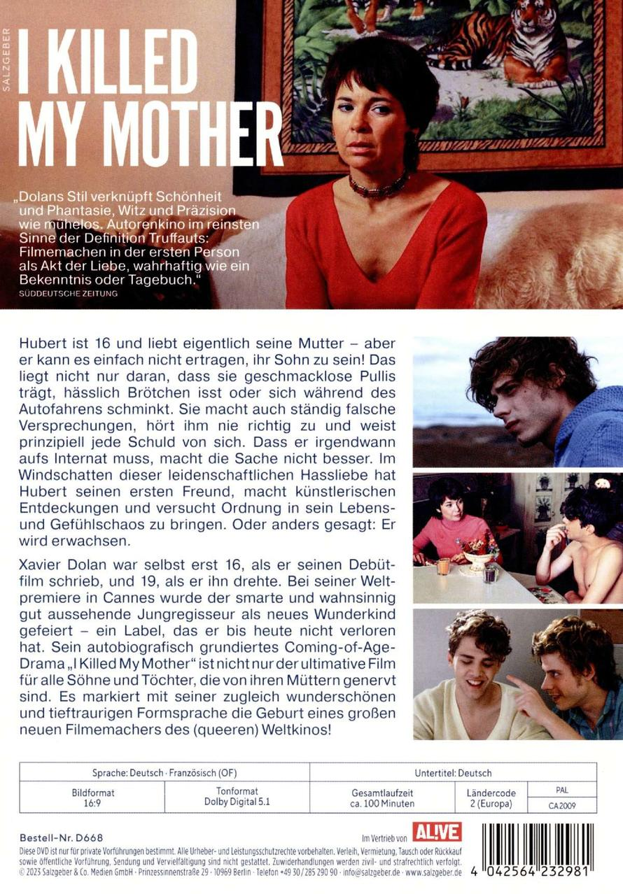 Filmposter mit einer Frau, Text und einem Tigerbild im Hintergrund.