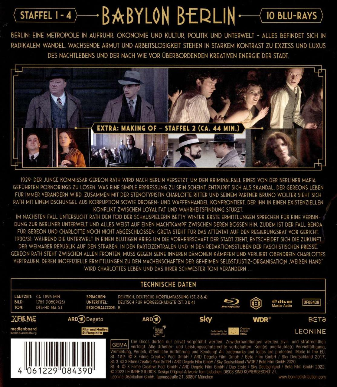 Rückseite der Babylon Berlin Blu-ray Box.