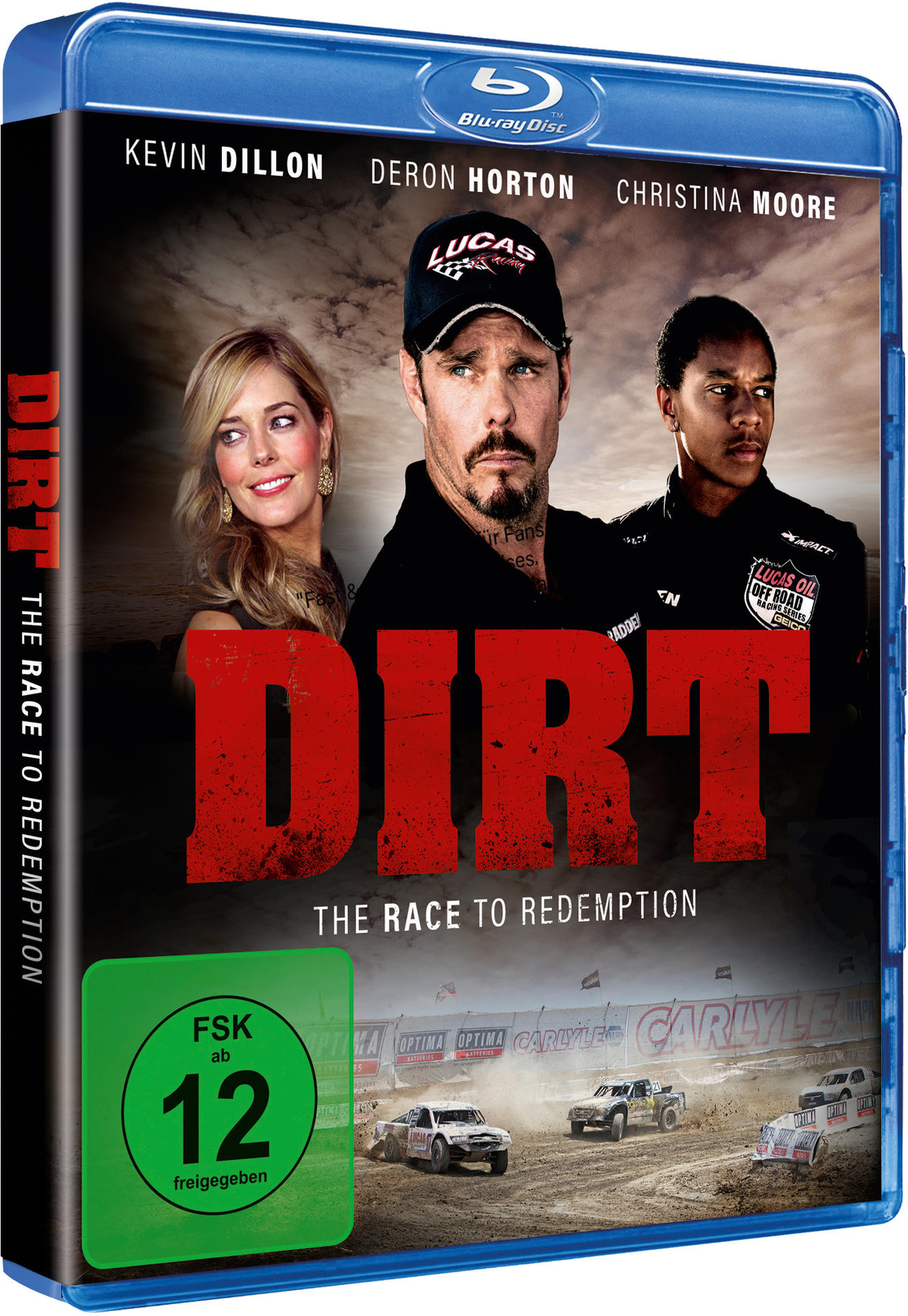 Blu-ray Filmcover, DIRT: The Race to Redemption. Schauspieler auf dem Cover.
