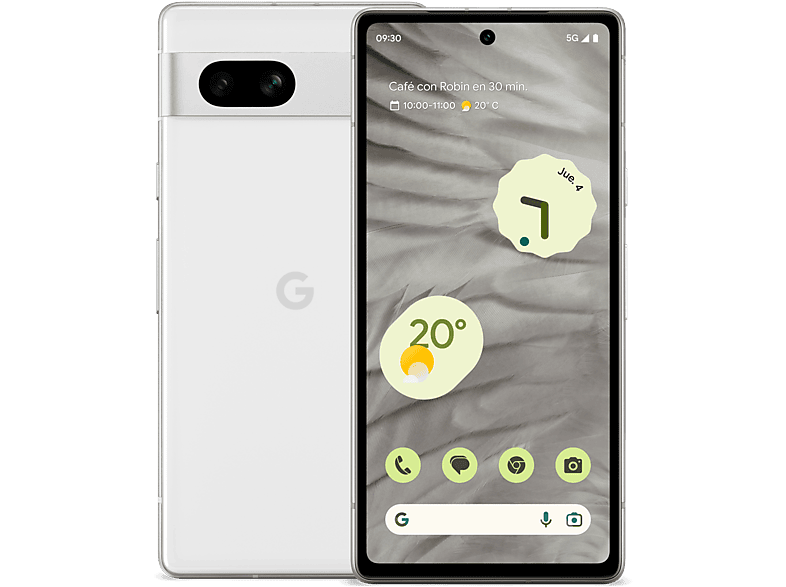 Móvil - Google Pixel 7a, Nieve, 128 GB, 8 GB RAM, 6.1 