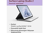 Laptop/Tablet 2w1 MICROSOFT Surface Laptop Studio 2 14.4 i7-13700H/16GB/512GB SSD/RTX4050 6GB/Win11H Platynowy