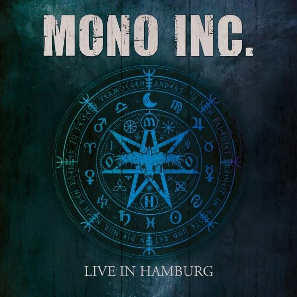 Mono Inc. Albumcover mit dunklem, blau-thematischem Design und zentralem Emblem.