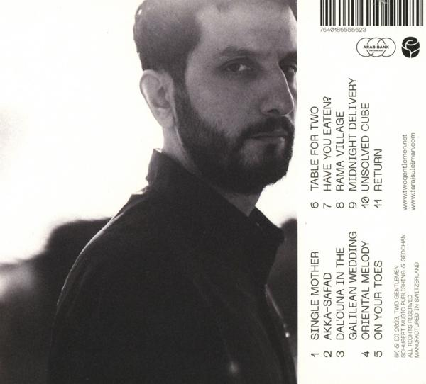 Albumcover mit Porträt eines Mannes, Text auf der rechten Seite mit Songtiteln und Logo.