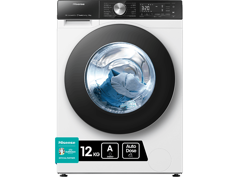 Lavadora carga frontal  LG F4WV5012S0W, Serie 500, 12 kg, 1400 rpm, AI  Direct Drive™, TurboWash™, Blanco