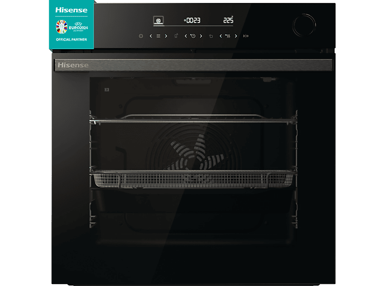 Horno - Hisense BSA66346ADBG, Multifunción, Pirolítico, 77 l, 59.5 cm,  WiFi, Doble Grill, Air Fry, Negro