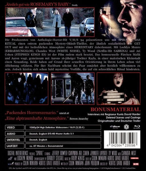 Rückseite einer DVD-Hülle mit Bildern, Text und Logos.