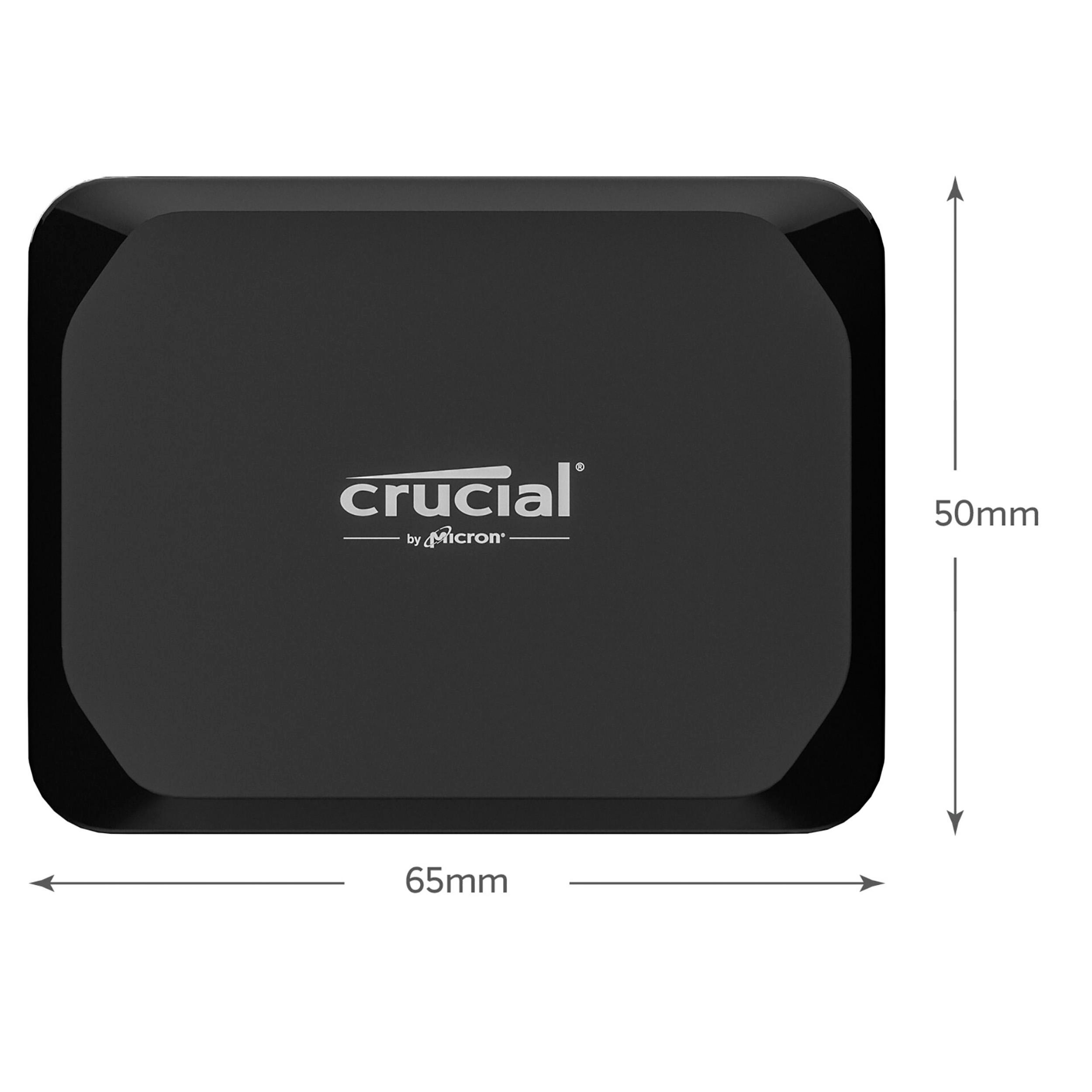 SSD, TB Portable 2 Festplatte, X9 extern, CRUCIAL Schwarz