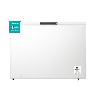 Congelador horizontal - Hisense FT386D4AWLYE, 84.7 cm, 297 l, Función Dual,  Bordes suaves, Blanco