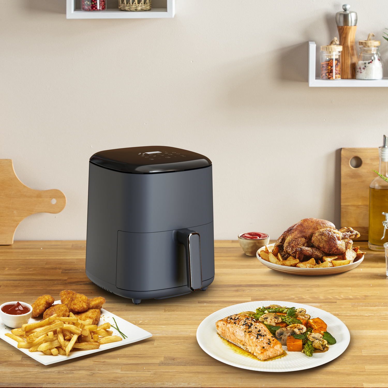 TEFAL EY245B EASY FRY MAX JAVA PEPPER XL | Heteluchtfriteuse - Grijs ...