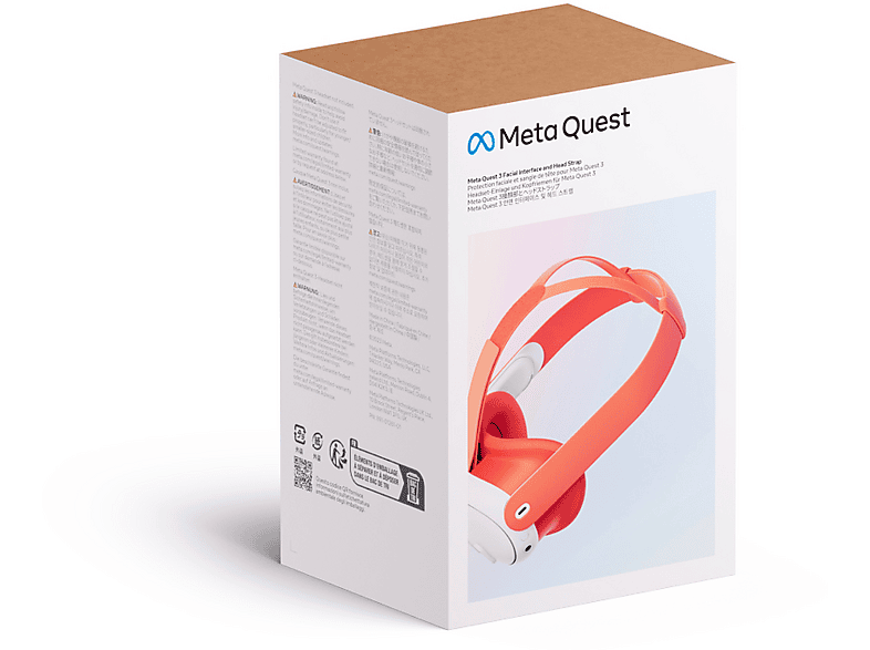 META Headset-Einlage und Headset-Riemen für Quest 3 (Blood Orange); Headset-Einlage/-Riemen — Foto 4 von 4