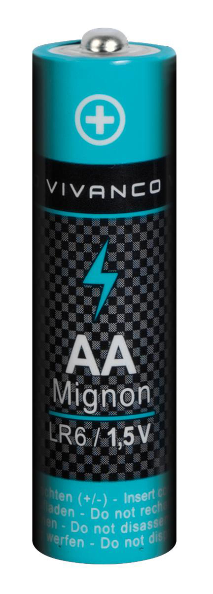 Stück Mignon Batterie, VIVANCO AA Alkali-Mangan, 1.5 100 Volt