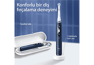 ORAL B iO 7 Şarjlı Diş Fırçası Safir Mavisi Manyetik Şarj ve Seyahat Kabı_4