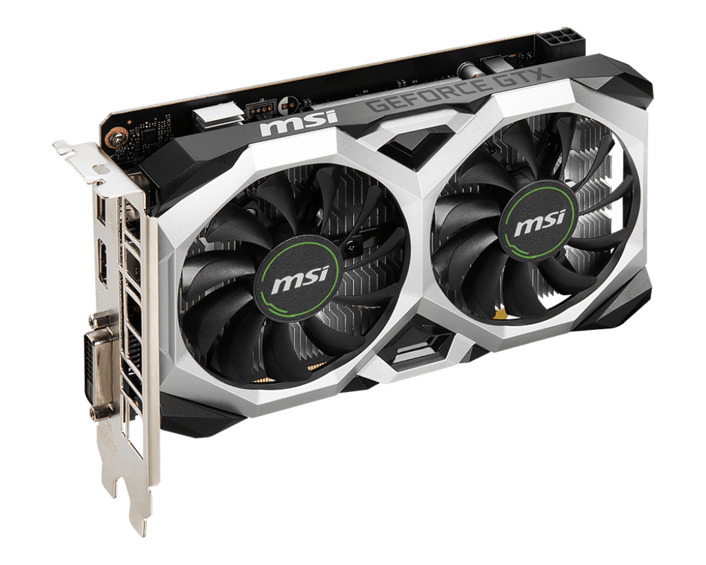 İki fanlı MSI GeForce GTX grafik kartı.