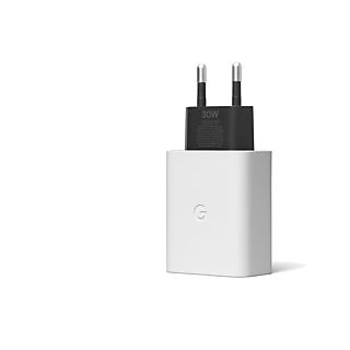 Cargador - Google Pixel 30W USB-C (GA03502-EU), Sin Cable, Compatible con dispositivos con carga USB-C, Carga rápida, Clearly White