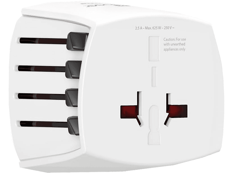 Adaptador de viaje - Hama Muv Micro, Para múltiples destinos, Blanco