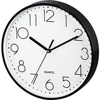 Reloj - Hama PG 220, De pared, Silencioso, Vidrio, Negro