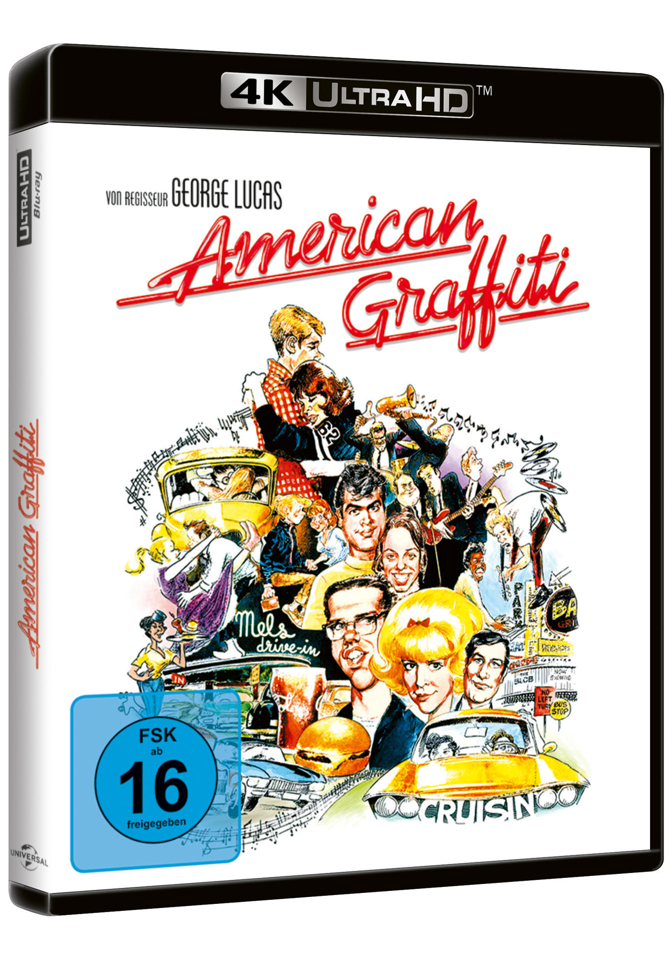 DVD-Box des Films American Graffiti mit einer Collage von Personen.