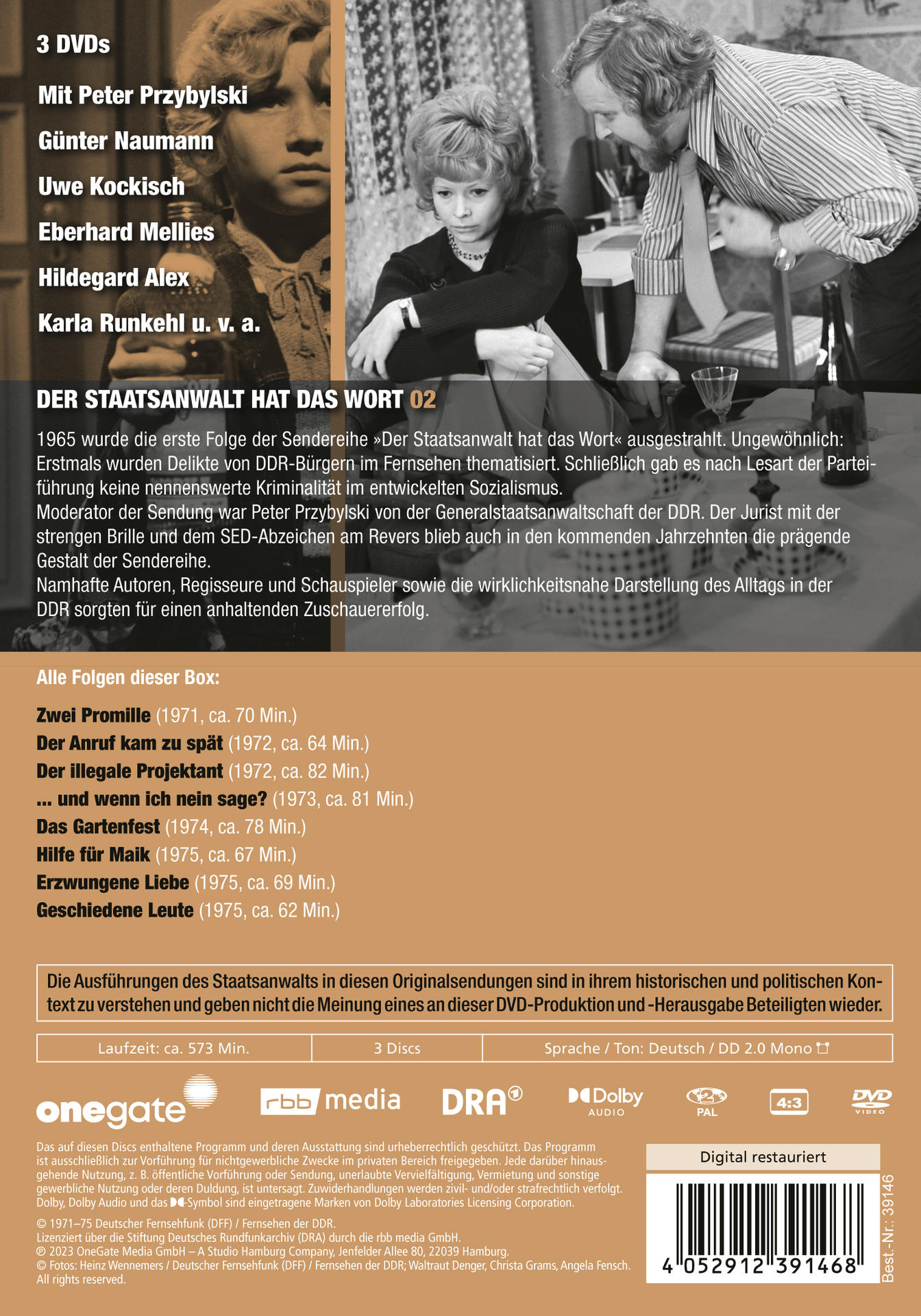 DVD-Hülle mit Text und Bildern eines deutschen Films.