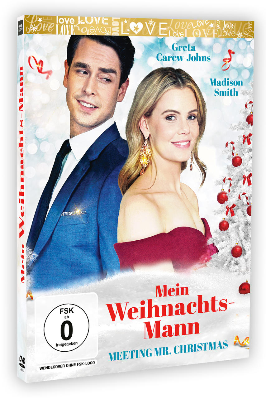 DVD-Cover: Mann und Frau. Text: Mein WeihnachtsMann, Meeting Mr. Christmas.