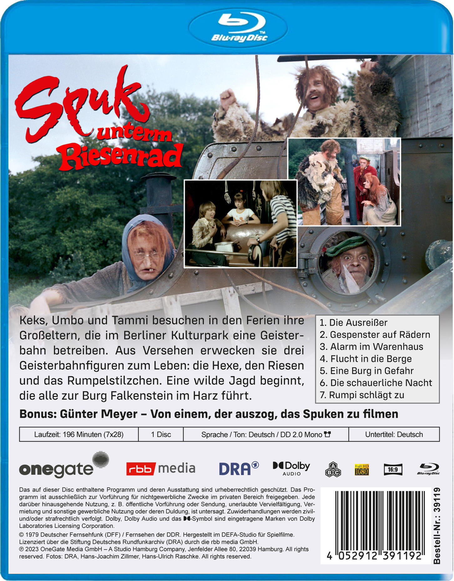 Rückseite einer DVD-Hülle mit Filmplakat. Text und Bilder sind sichtbar, einschließlich eines deutschen Titels.