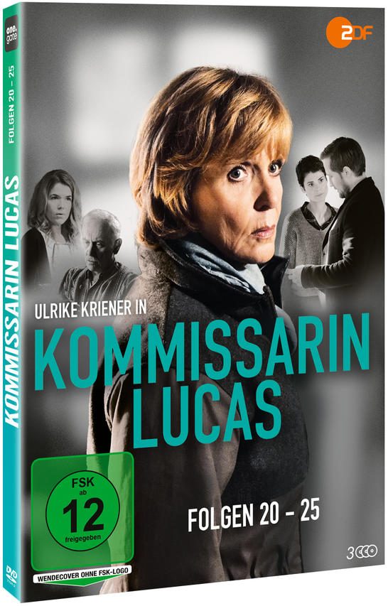 DVD-Cover mit einer intensiv blickenden Frau. Der Titel lautet 'Kommissarin Lucas' auf Deutsch.