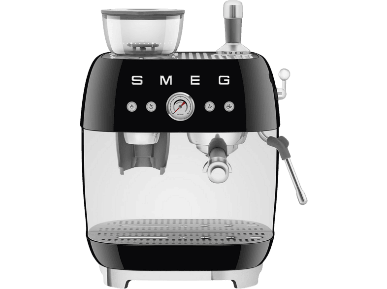 Smeg 50's Style Manual Espresso Machine with Grinder Black