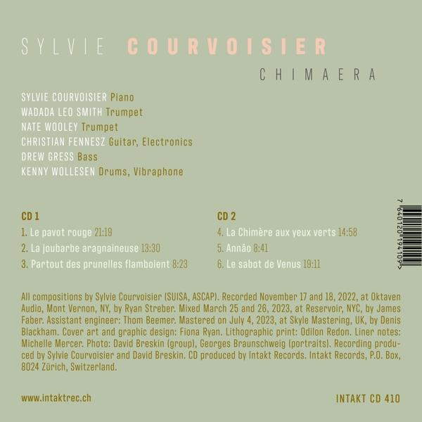 CD-Cover mit Text. Listet Musiker und Songtitel auf. Hintergrund ist hellgrün.