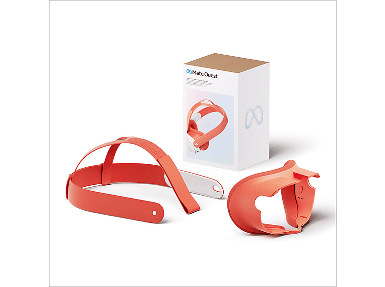 META Headset-Einlagen und -Riemen für Meta Quest 3 (Blood Orange) Zubehör für VR Brille