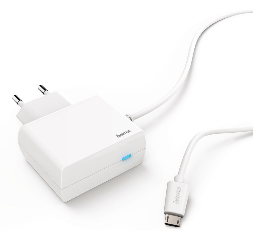 Ładowarka sieciowa HAMA 183249 Micro-USB 2.4A Biały