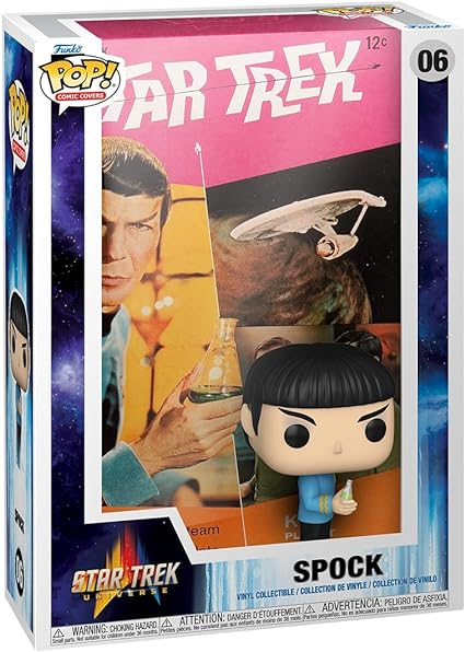 Figura Funko Pop! - Star Treck: Cover Spock, 9.5 cm, Vinilo, Multicolor